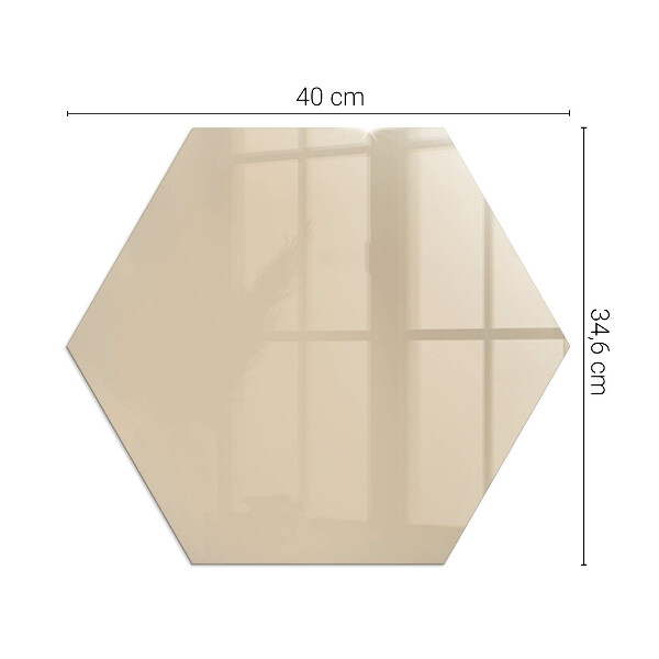 Vetro sotto stufa esagonale Colore beige