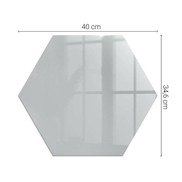 Vetro sotto stufa esagonale Colore grigio chiaro
