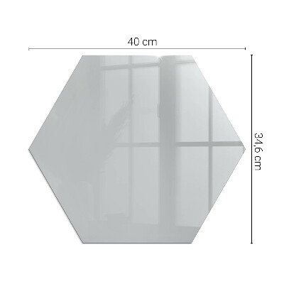 Vetro sotto stufa esagonale Colore grigio chiaro