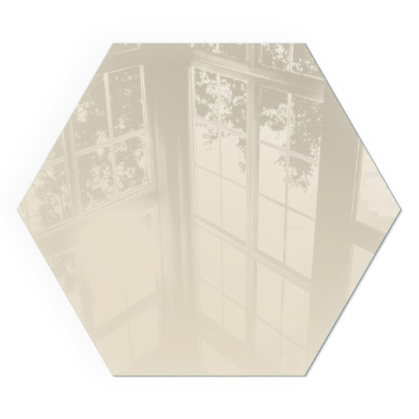 Vetro sotto stufa esagonale Colore beige