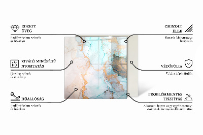 Vetro sotto stufa esagonale Colore beige