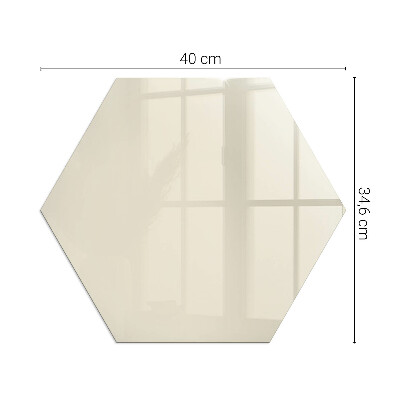Vetro sotto stufa esagonale Colore beige
