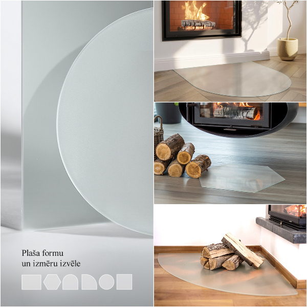 Esagonale vetro sotto stufa con effetto visivo ghiaccio