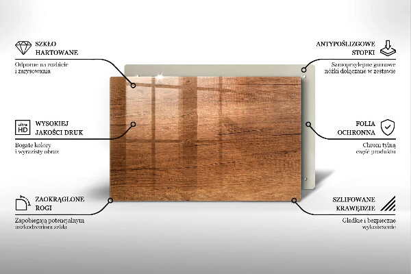 Piatto per candele con trama effetto legno