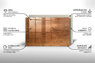 Piatto per candele con trama effetto legno