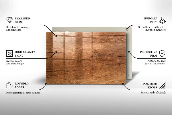 Piatto per candele con trama effetto legno