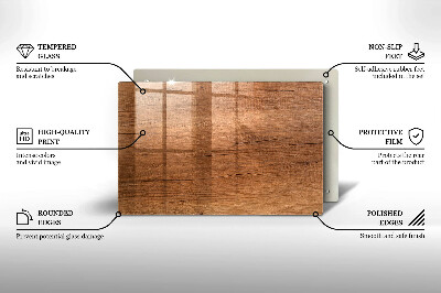 Piatto per candele con trama effetto legno