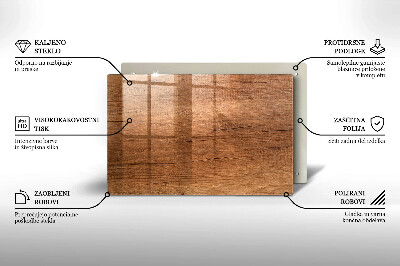 Piatto per candele con trama effetto legno