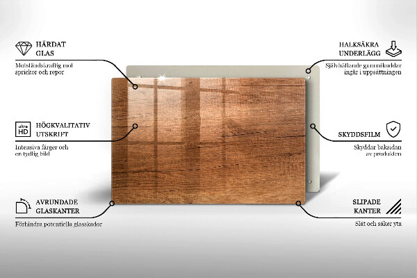 Piatto per candele con trama effetto legno
