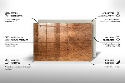 Piatto per candele con trama effetto legno