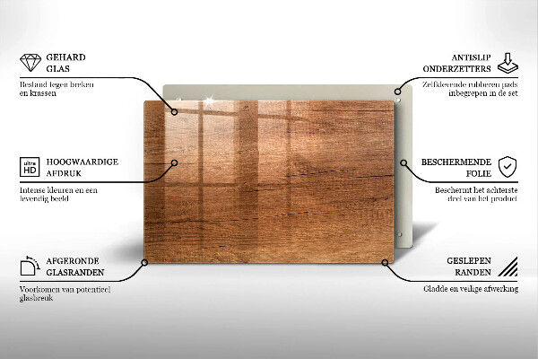 Piatto per candele con trama effetto legno