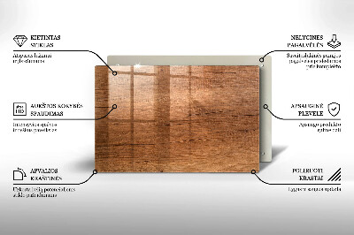 Piatto per candele con trama effetto legno