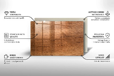 Piatto per candele con trama effetto legno