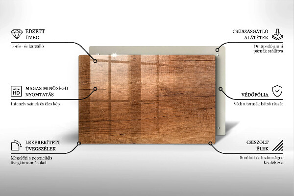 Piatto per candele con trama effetto legno