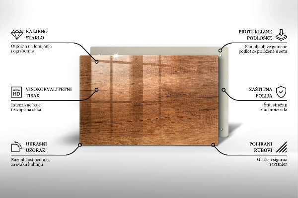 Piatto per candele con trama effetto legno