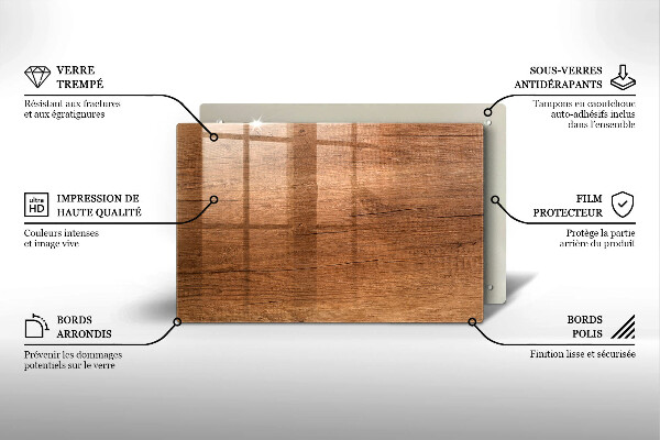 Piatto per candele con trama effetto legno