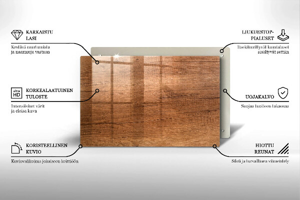 Piatto per candele con trama effetto legno