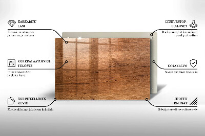 Piatto per candele con trama effetto legno