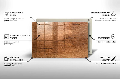 Piatto per candele con trama effetto legno
