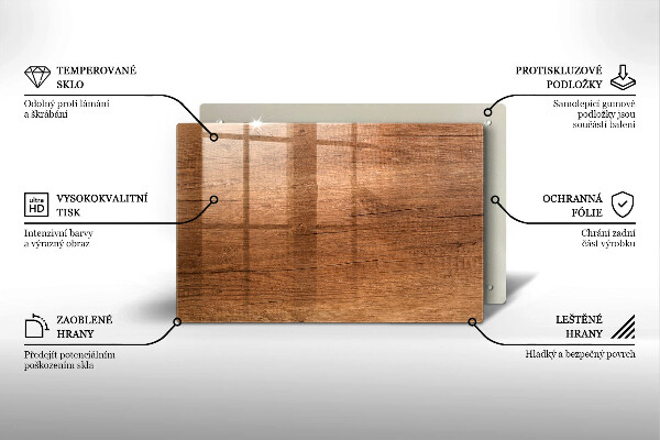 Piatto per candele con trama effetto legno