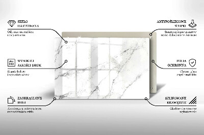 Piastra in vetro per candele tombali con elegante texture effetto marmo