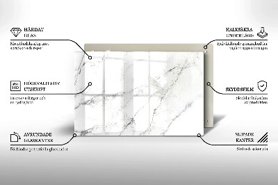 Piastra in vetro per candele tombali con elegante texture effetto marmo