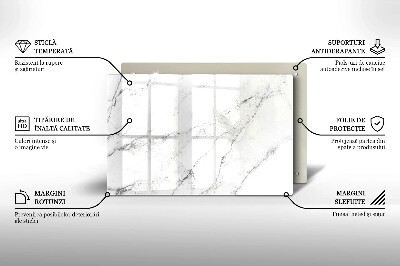 Piastra in vetro per candele tombali con elegante texture effetto marmo