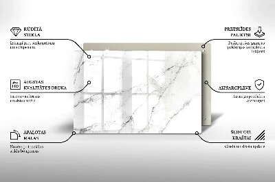 Piastra in vetro per candele tombali con elegante texture effetto marmo