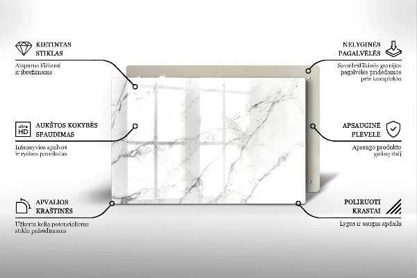 Piastra in vetro per candele tombali con elegante texture effetto marmo