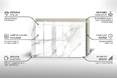 Piastra in vetro per candele tombali con elegante texture effetto marmo