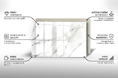 Piastra in vetro per candele tombali con elegante texture effetto marmo