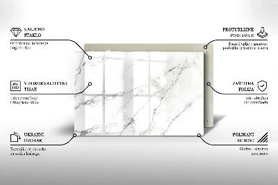 Piastra in vetro per candele tombali con elegante texture effetto marmo