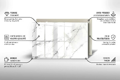 Piastra in vetro per candele tombali con elegante texture effetto marmo