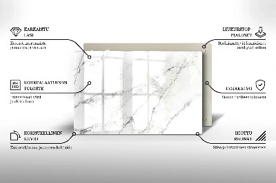 Piastra in vetro per candele tombali con elegante texture effetto marmo