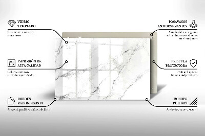 Piastra in vetro per candele tombali con elegante texture effetto marmo