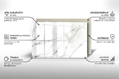 Piastra in vetro per candele tombali con elegante texture effetto marmo