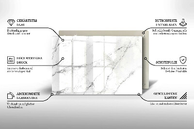 Piastra in vetro per candele tombali con elegante texture effetto marmo