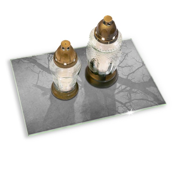 Piatto per candele con sfondo a texture effetto cemento