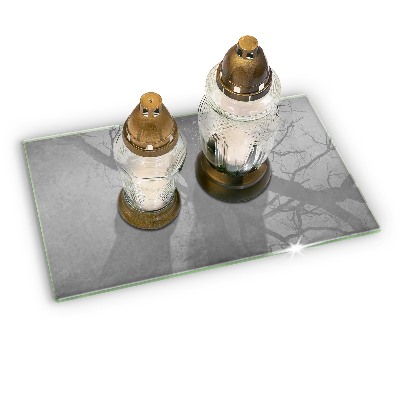 Piatto per candele con sfondo a texture effetto cemento