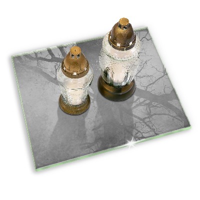 Piatto per candele con sfondo a texture effetto cemento