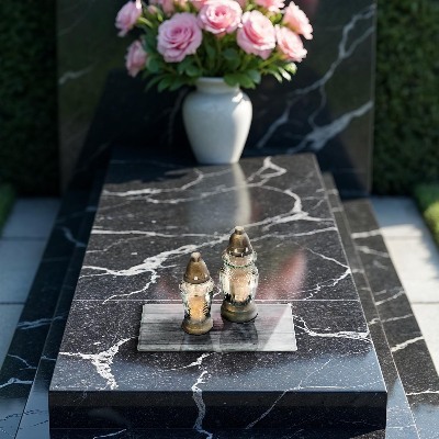 Piastra in vetro per candele tombali con motivo di vecchie assi di legno