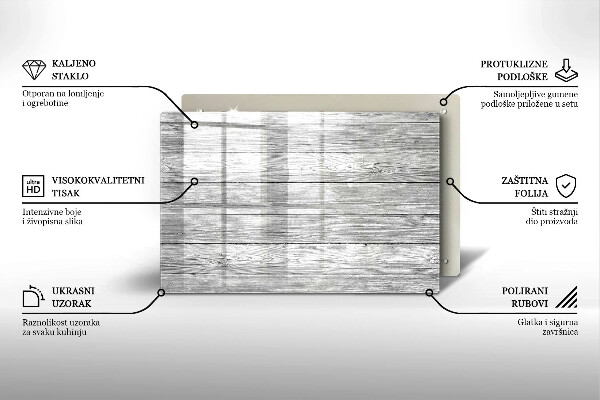 Piastra in vetro per candele tombali con motivo di vecchie assi di legno