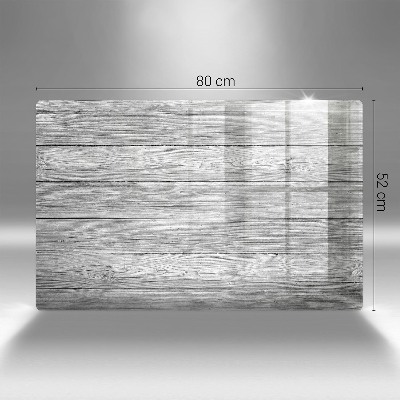 Piastra in vetro per candele tombali con motivo di vecchie assi di legno