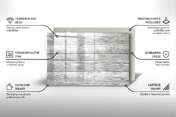 Piastra in vetro per candele tombali con motivo di vecchie assi di legno