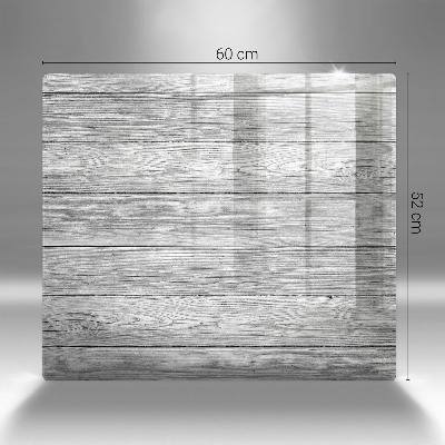 Piastra in vetro per candele tombali con motivo di vecchie assi di legno