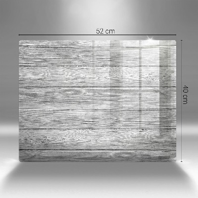 Piastra in vetro per candele tombali con motivo di vecchie assi di legno