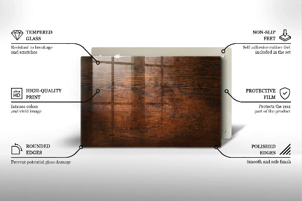Piatto per candele in legno scuro
