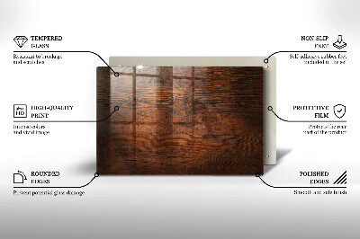 Piatto per candele in legno scuro