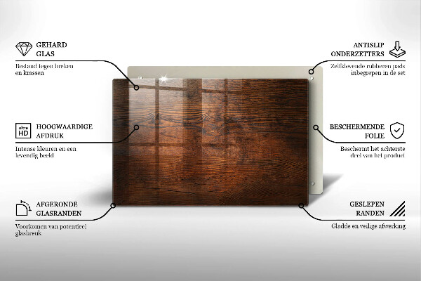 Piatto per candele in legno scuro