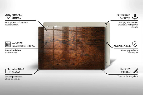 Piatto per candele in legno scuro